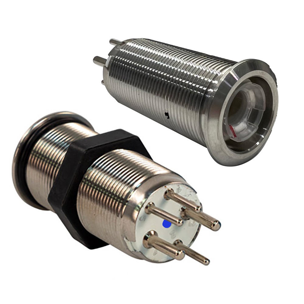 BLUEWATER 19MM IN RUSH PUSH BUTTON SWITCH OFF/ON/ON –