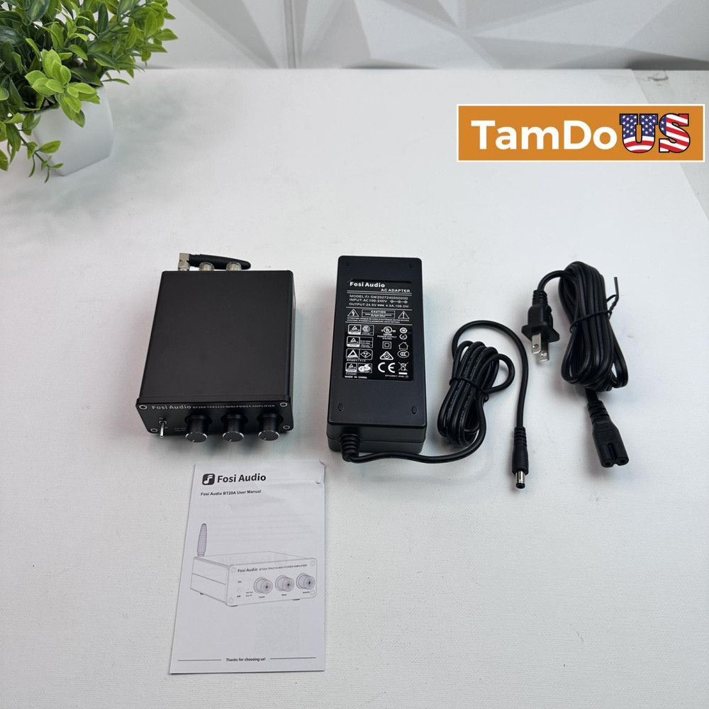 Fosi Audio BT20A TPA3116 Bluetooth 5.0 Hi-Fi 2 Channel Mini Power Amplifier