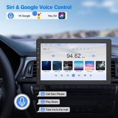 10.1″ Rotatable Touch Screen Car Stereo Single Din – Android 10.1-inch, black