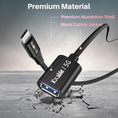 USB C to USB Female Cable 6FT, Type-C Male to USB A 3.1 Female OTG Cable, 5Gbps