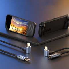 .›(50cm)90 Degree USB C Cable Angled USB C Extension Cable 4K 60Hz Professional