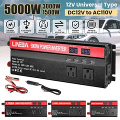 5000W 3000W 1500W Convertidor Onda sinusoidal modificada 12V A 110V Para Carro