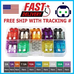 100pcs Car Automotive Medium Standard Fuses Auto Blade Fuse Assortment Kit APM