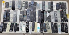 Lot of 60 Remote Controls Various Brands Untested All With Battery Covers #011