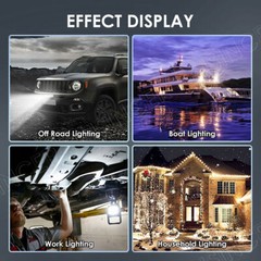 4PCS 4″Inch 12V 1200W LED Work Light Bar Flood Pods Driving Off-Road Tractor 4WD