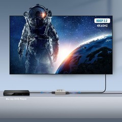 HDMI Splitter 1 in 2 Out 4K 60Hz – EDID Clone, HDCP2.2, HDR, Dolby Atmos, Dol…