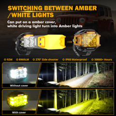 AUXBEAM 4″ LED Work Light Bar Spot Pods Offroad Truck ATV Driving Fog Lamp DRL