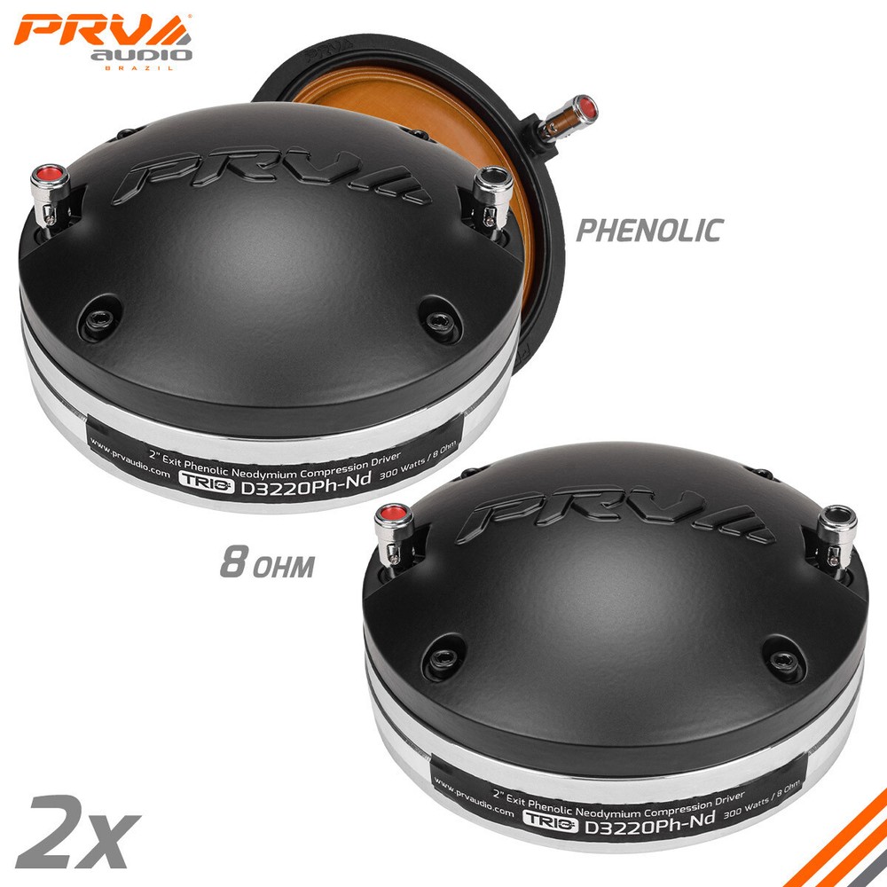 2x PRV Audio 2″ Driver D3220Ph-Nd Midrange 600 Watt Neodymium Phenolic PRO Audio