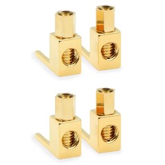 4x Gold Plated Copper Spade Fork Banana Plug Adapter Kits For HIFI Audio Cable