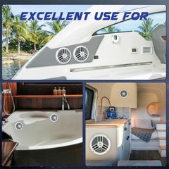 Boat Radio Marine Audio Package with 6.5” 240W Boat Speakers and Antenna