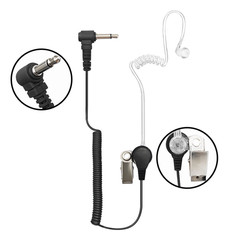 New Police 3.5mm Listen Acoustic Tube Earpiece Compatible With Speaker Mic