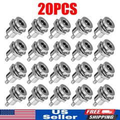 20Pc DC Power Supply Jack Plug Socket Female Panel Mount Connector 5.5mm x 2.1mm