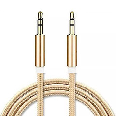 AUX Cable Braided 3.5mm Audio for Car Phone Cord Male to Male Auxiliary 1M