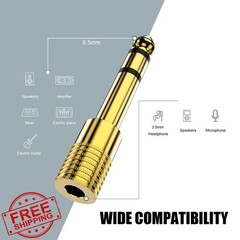 BERLAT 1/4 to 3.5mm Adapter 3 Pack Gold