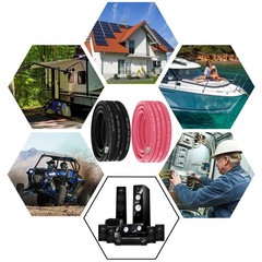 6 Gauge Marine Wire Include 6 AWG 15FT Red & Black,6 6 Gauge, Red, Black