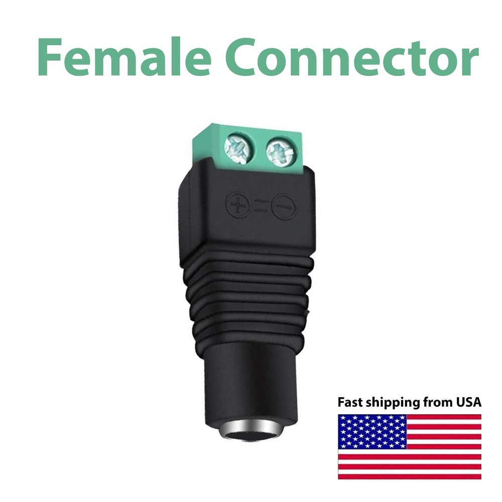 X20 12V DC Male+Female Power Connector 5.5×2.1mm Power Jack Plug Adapter for LOT