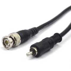 BNC Male to RCA Phono Plug Cable Lead Connector for Camera/Monitor 1m/1.5m/2m/3m