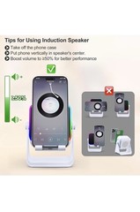Induction Speaker with Phone Stand 5 in 1 Wireless Induction Bluetooth Audio