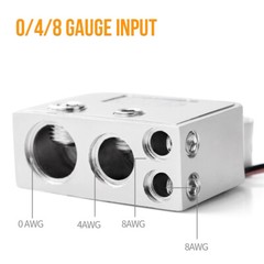 Heavy Duty 2x Car Battery Terminal Clamps Voltmeter Fit SAE Top Post 0/4/8 Gauge