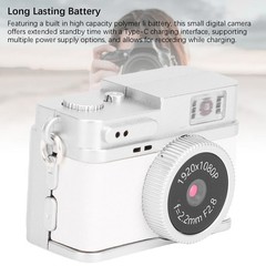 Keychain Digital Camera With Chain Necklace Flash Light 1080P HD Small Compact