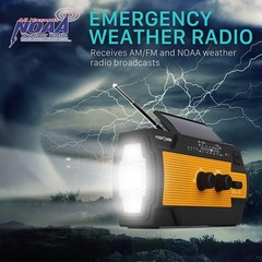 FosPower Emergency Weather Radio (Model A3) NOAA/AM/FM with 14800mWh Model A3