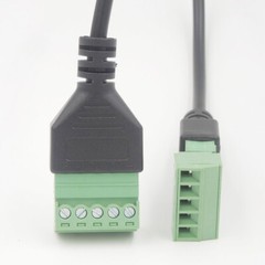 5 Pin Screw Terminal Female to 5 Pole Terminal Female Headphone Connection Cable