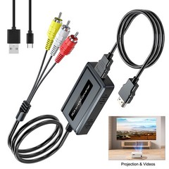 RCA to HDMI Converter Analog Composite to HDMI Adapter Compatible VCR,DVD,VHS