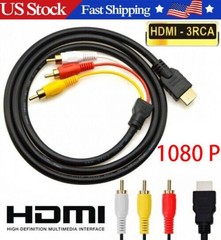 1080P HDMI Male To 3 RCA Video Audio AV Component Converter Adapter Cable HDTV
