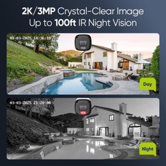 SANNCE 3MP Audio Recording POE Security Camera System 8CH 6MP NVR 2TB IP Network
