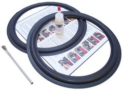 Standard 12″ Flat-Attach 2 Speaker Foam Surround Repair Kit – 2F12-45