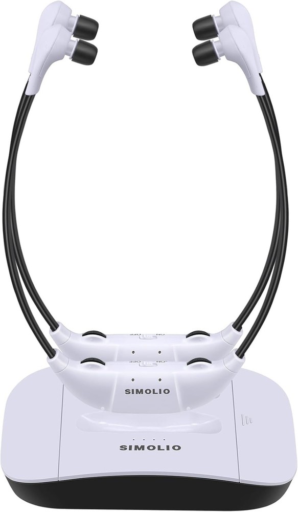 SIMOLIO Dual Digital Wireless Headphones for TV with Optical, new