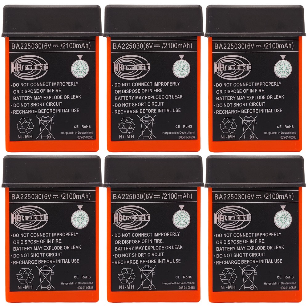 6 x 2100mAh BA225030 6V Ni-Mh Battery For HBC Pump Truck Remote Control Battery