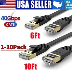 Cat 8 Ethernet RJ45 Cable Super Speed 40Gbps Patch LAN Network Gold Plated Lot