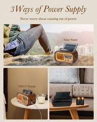 AM FM SW Retro Radio J-150: Portable Vintage Speaker with Quality Sound & USB