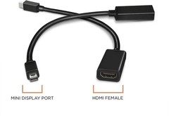 LOT Mini DisplayPort to HDMI Adapter 4K/1080P Mini DP Male to HDMI Female Black