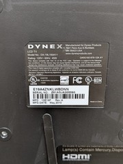 Dynex DX-19L150A11 19″ LCD Flat Screen TV + Remote HDMI Retro Gaming Monitor AV