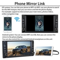 7″ 2 Din Android9.0 Touch Screen Car Radio MP5 Player GPS/WIFI/BT For Old Toyota