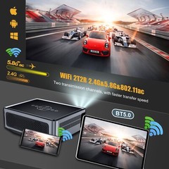 AUSHA Android Led Auto Focus Projector with 4K 8K Support & Dolby Audio