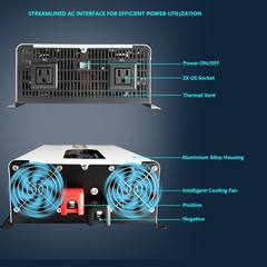 12V DC 120V AC 4000W 8000W Pure Sine Wave Inverter Voltage Converter