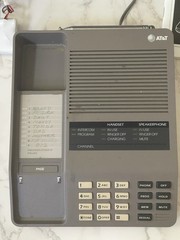 AT&T 5500 Cordless Speakerphone Box Instructions Cord Battery Untested