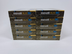 10 MAXELL XLII-S 90 Gold Super Fine Epitaxial High Bias Cassette Tapes