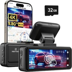 REDTIGER 4K Dash Camera Front,5.8G WiFi,3.18” Touch Screen Dash Cam for Cars