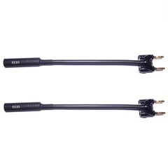 6 Inch 14 Inch Ts Mono Female Jack To Male Banana Plugs Speaker Cable 2 Pack
