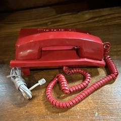 ITT Vintage/Retro Red Corded Push-Button Desk Telephone w/ Handset, 1-Line