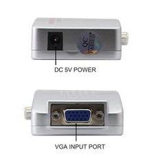 VGA to RCA AdapterComposite VGA to VIDEOS-VIDEO Converterfor HDTV Monitors La…