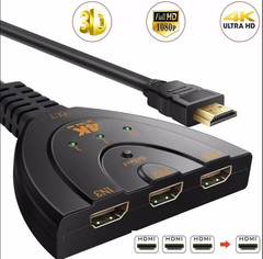 4K HDMI Switch 3 Port Splitter Cable Switcher HUB Adapter for HDTV PS4 Xbox PC