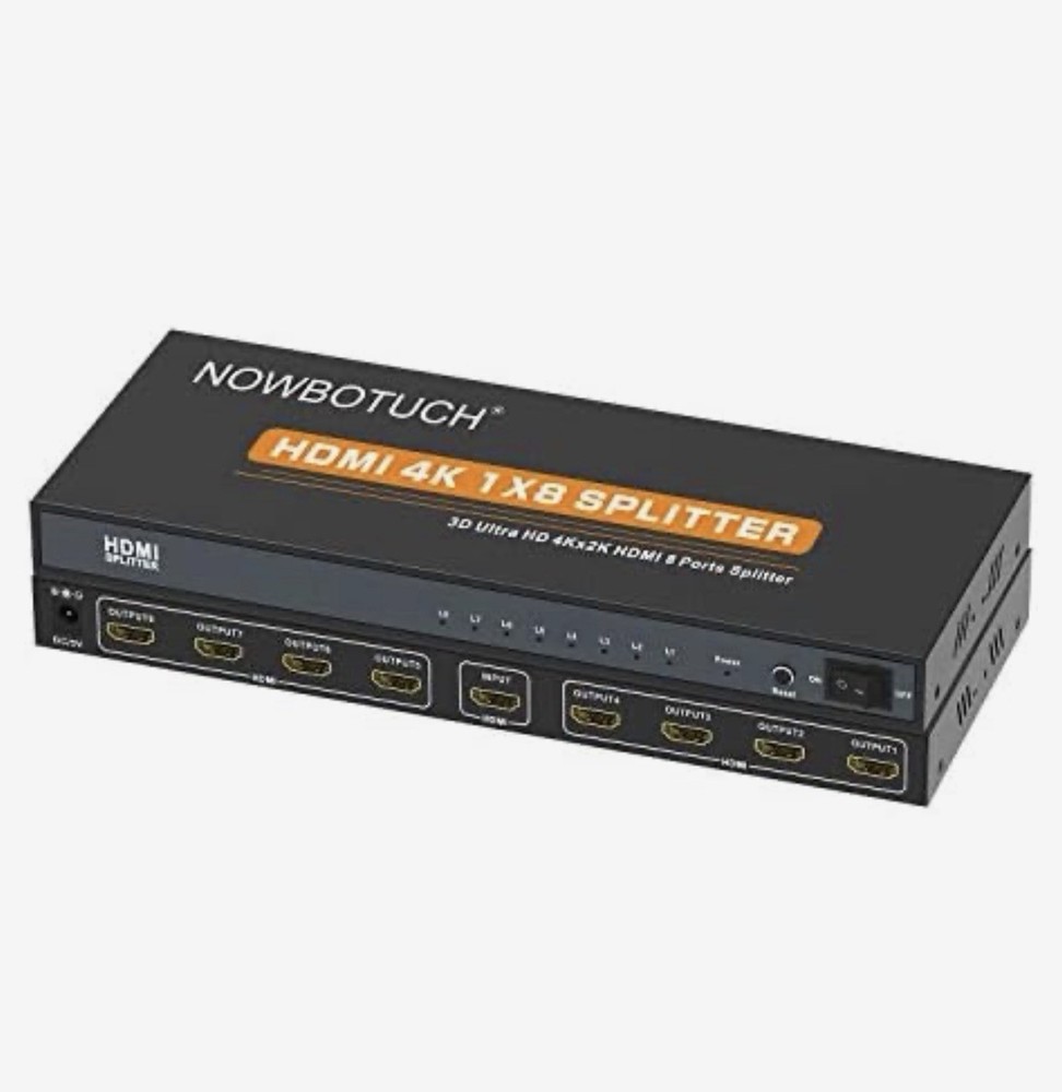 HDMI 4K Splitter 1×8 Out 3D Ultra HD 4K x 2K HDMI 8 Ports Splitter – Nowbotuch