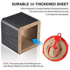 2 x Wood Speaker Stands 5.9 Inch (15cm) Speaker Stand Hollowed Bases