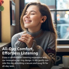 TOZO OpenEarRing Headphones Lightweight Comfort Open Ear Clip Wireless Earbuds