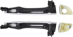 Front Driver and Passenger Side Exterior Door Handle White for Hyundai